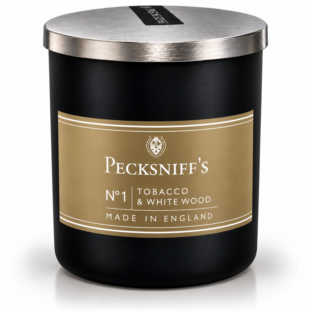 Pecksniff's Tobacco & White Wood Scented Candle | 1 Wick, 100g/3.5oz