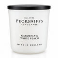Pecksniff's Gardenia & White Peach Luxury Scented Candle | 1 Wick, 100 g/3.5 oz
