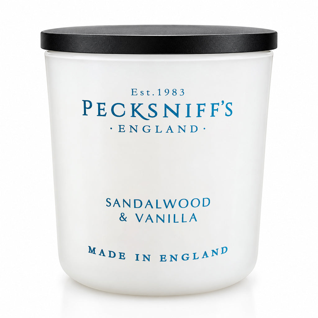 Pecksniff's Sandalwood & Vanilla Luxury Scented Candle | 1 Wick, 100 g/3.5 oz