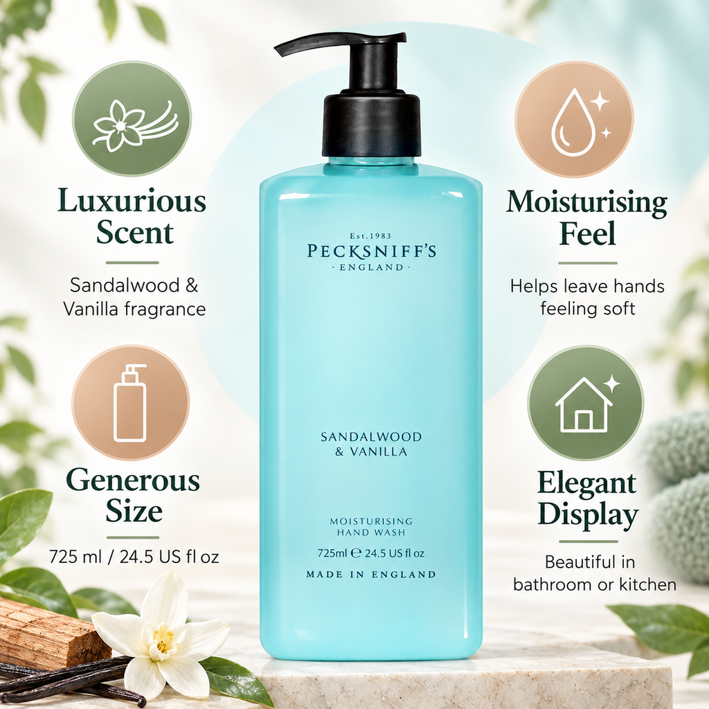 Pecksniff's Sandalwood & Vanilla Hand Wash 725 ml/24.5 Fl Oz