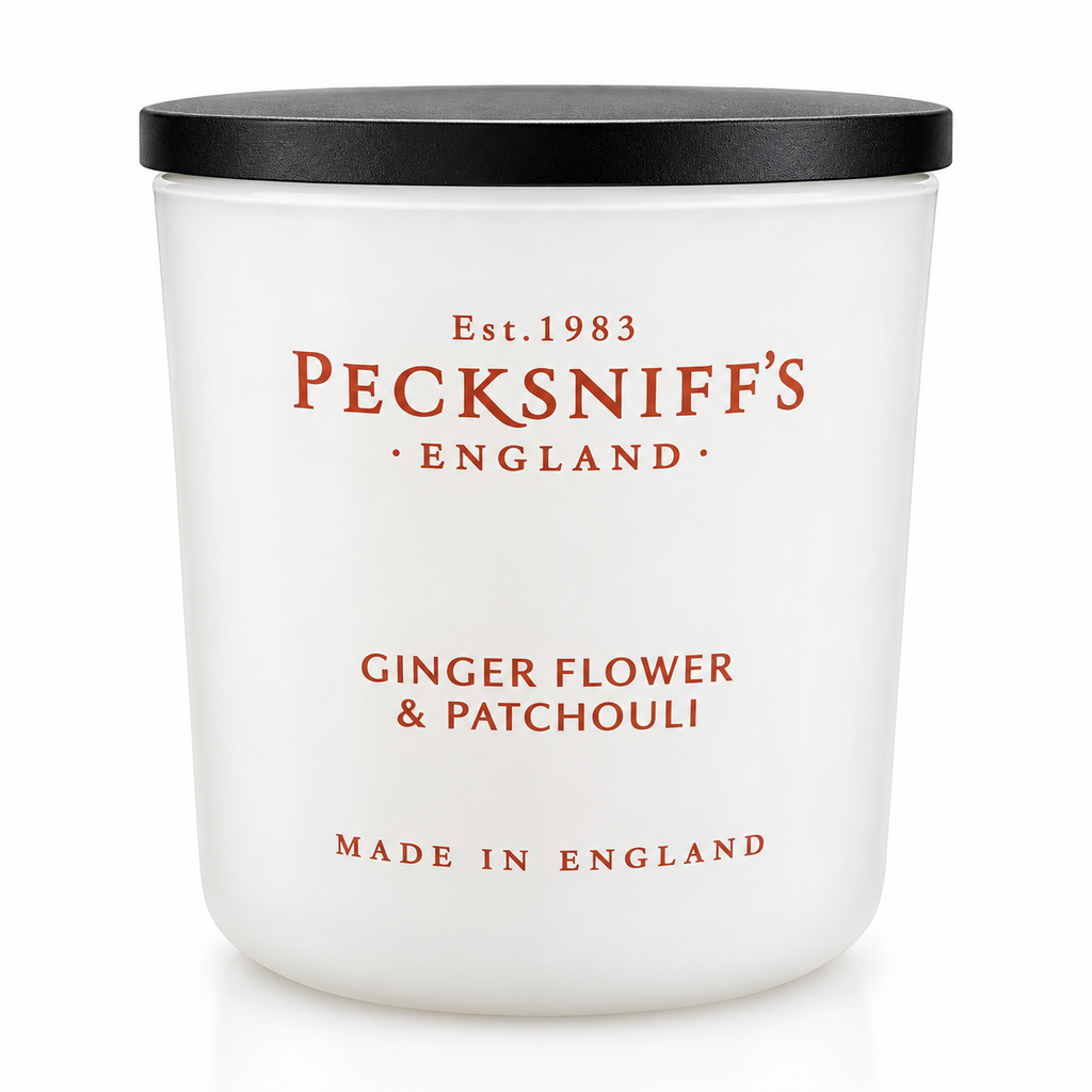 Pecksniff's Ginger Flower & Patchouli Luxury Scented Candle | 1 Wick, 100 g/3.5 oz