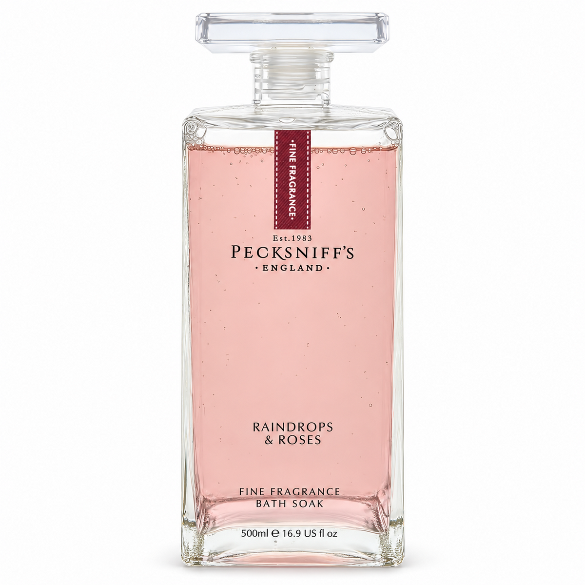 Pecksniffs Prestige Raindrops & Roses Bath Soak Decanter | 500ml/16.9 Fl Oz