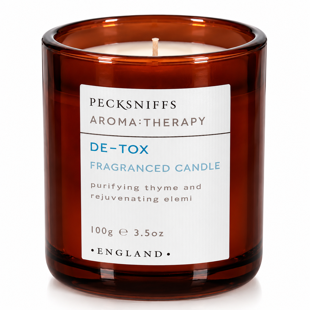 Pecksniff's De-tox Luxury Scented Candle | 1 Wick, 100 g/3.5 oz