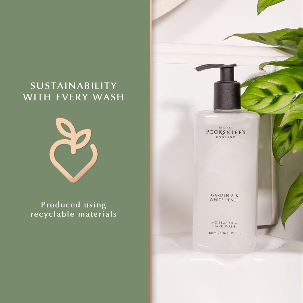 Pecksniff's Gardenia & White Peach Hand Wash 480ml/16.2 fl oz