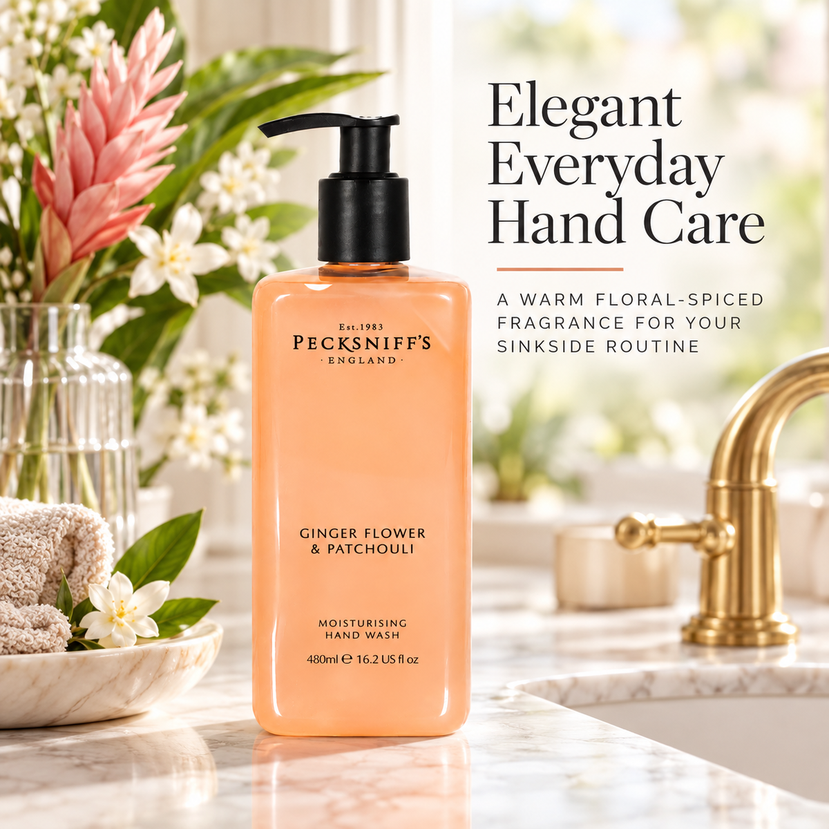 Pecksniff's Ginger Flower and Patchouli Hand Wash 480ml/16.2 fl oz
