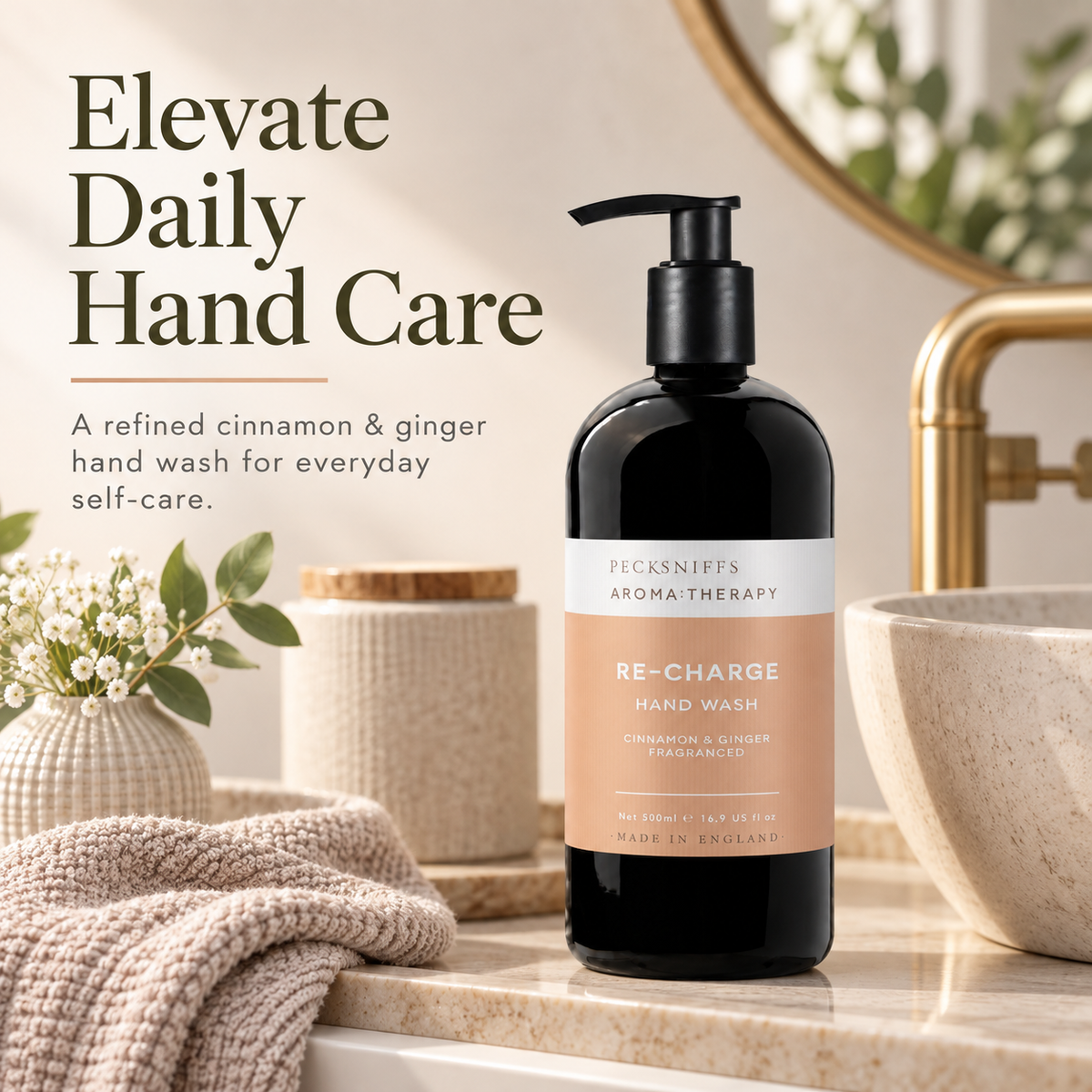 Pecksniff's Aroma:Therapy Re-Charge 500 ml/16.9 fl oz Hand Wash