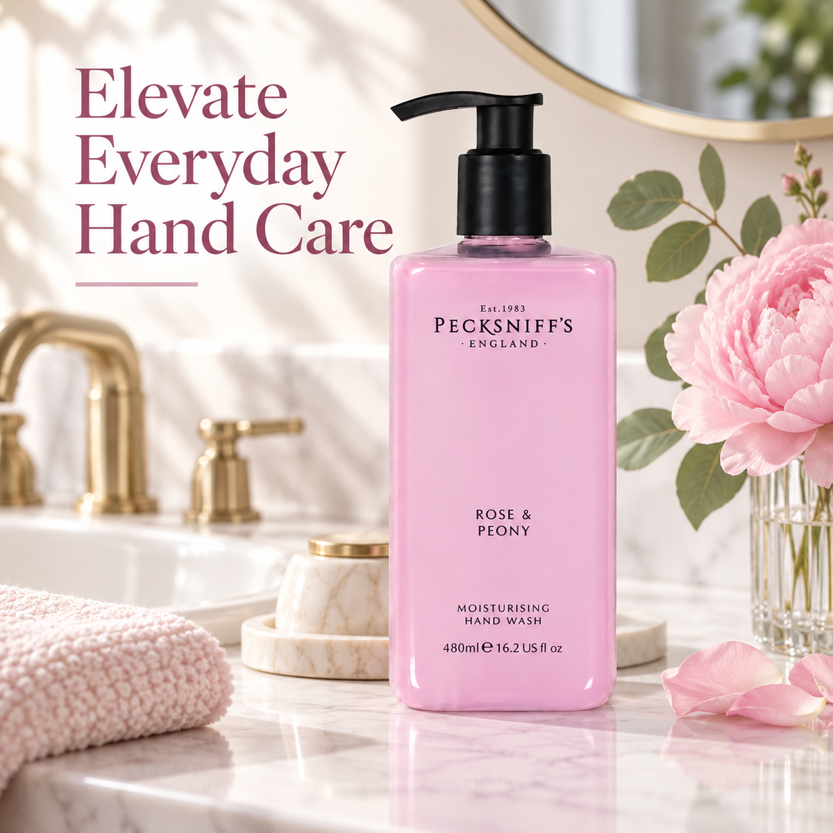 Pecksniff's Rose & Peony Hand Wash 480ml/16.2 fl oz