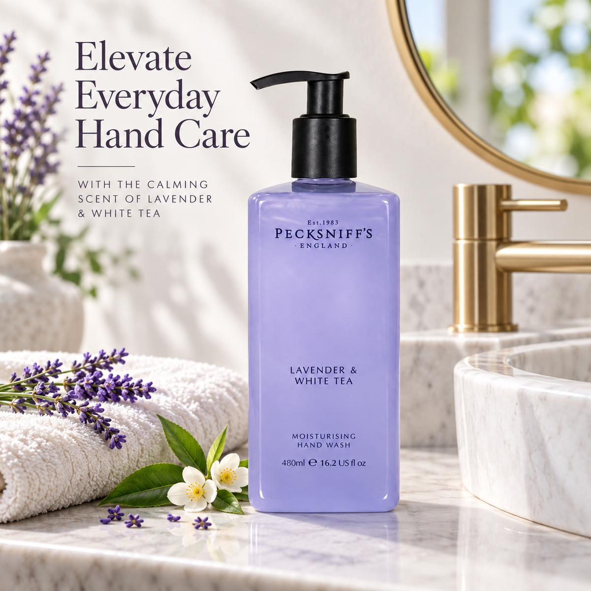 Pecksniff's  Lavender & White Tea Hand Wash 480ml/16.2 fl oz