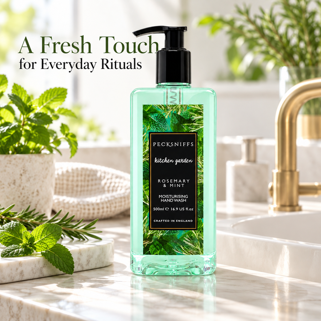 Pecksniffs Rosemary & Mint Scented Moisturizing Hand Wash | 500ml, 16.9 Fl oz