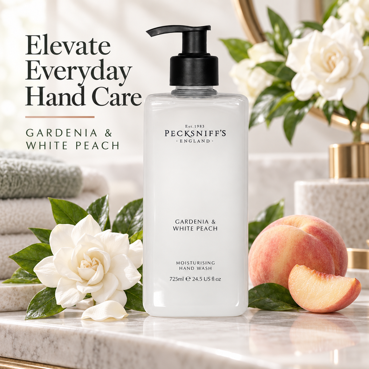 Pecksniff's Gardenia & White Peach Hand Wash 725 ml/24.5 Fl Oz