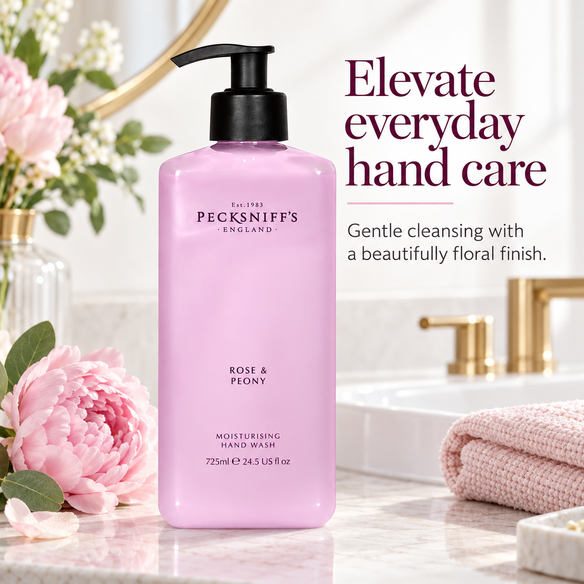 Pecksniff's Rose & Peony Hand Wash 725 ml/24.5 Fl Oz