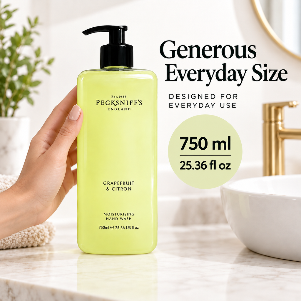 Pecksniffs Classic Grapefruit & Citron Scented Moisturizing Hand Wash | 750ml, 25.3 Fl oz