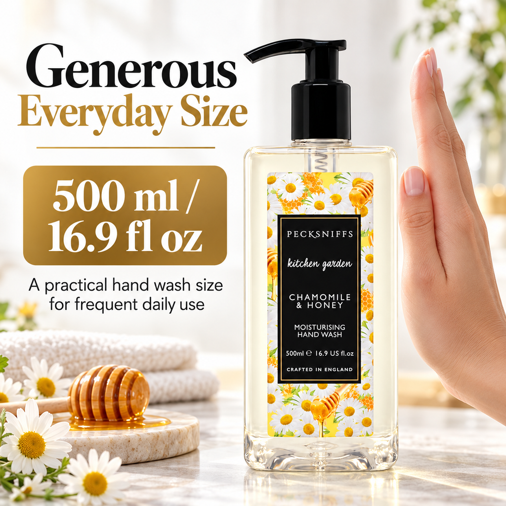Pecksniff's Classic Chamomile & Honey Scented Moisturizing Hand Wash | 500ml, 16.9 Fl oz