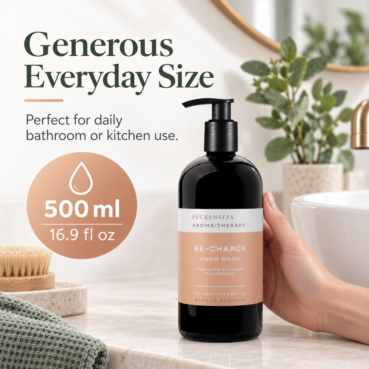 Pecksniff's Aroma:Therapy Re-Charge 500 ml/16.9 fl oz Hand Wash