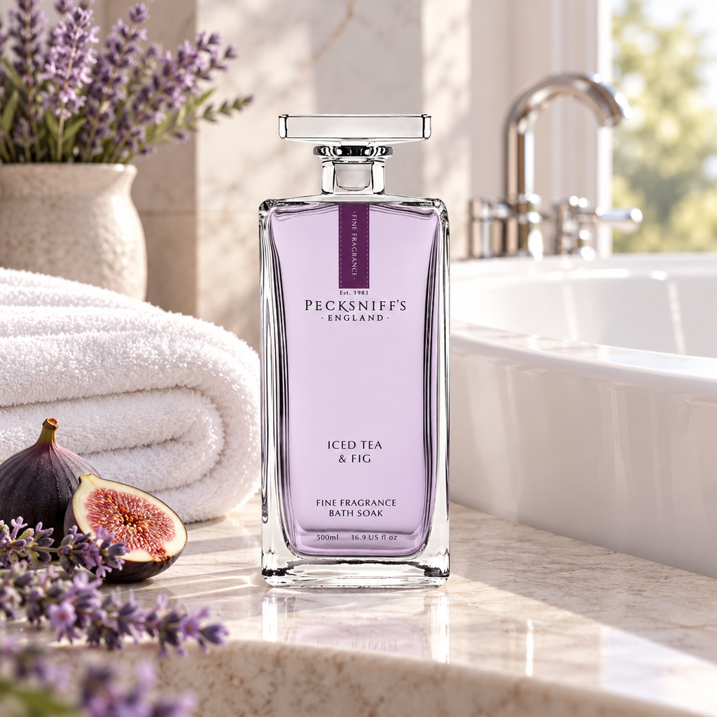 Pecksniff's Prestige Iced Tea & Fig Bath Soak Decanter | 500ml/16.9 Fl Oz
