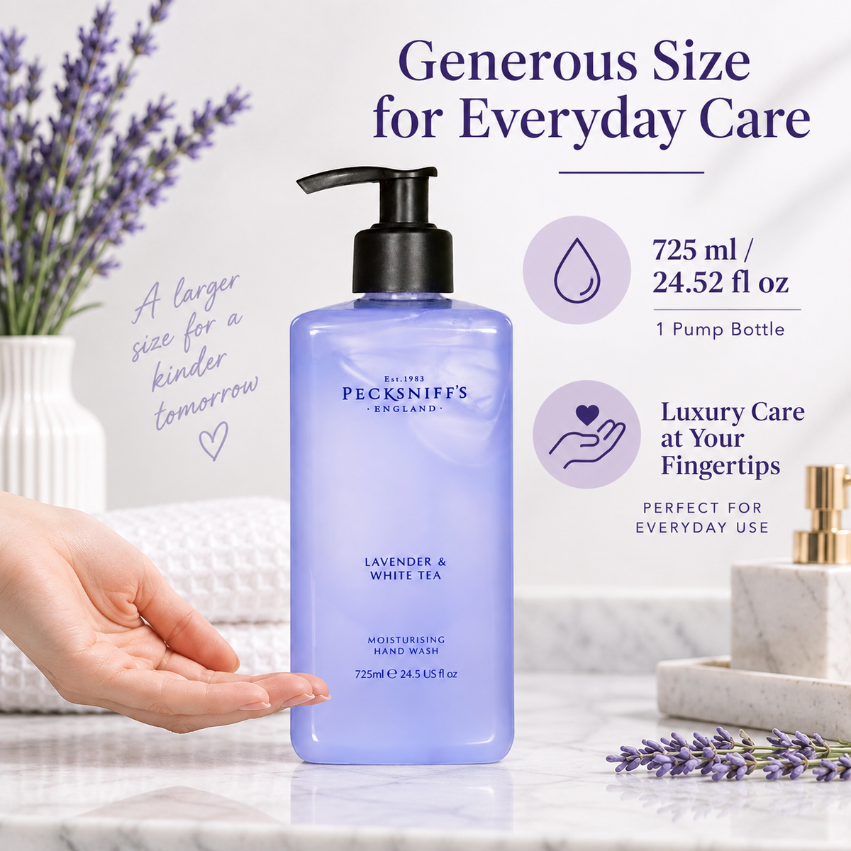 Pecksniff's Lavender & White Tea Hand Wash 725 ml/24.5 Fl Oz