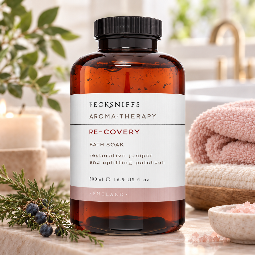 Pecksniffs Aroma:Therapy Re-Covery Bath Soak Decanter | 500ml/16.9 Fl Oz