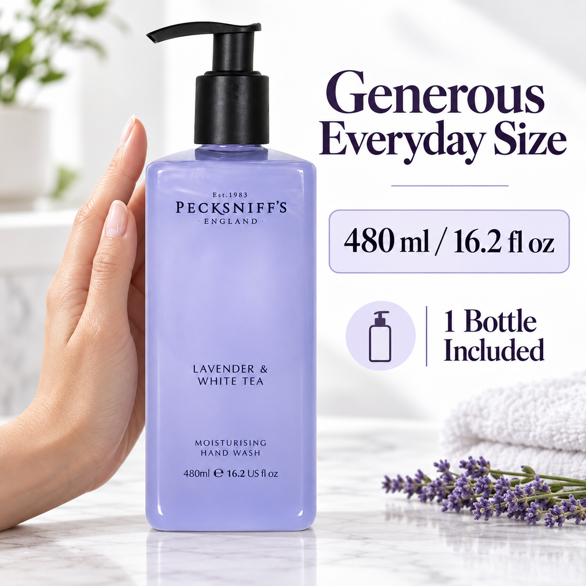 Pecksniff's  Lavender & White Tea Hand Wash 480ml/16.2 fl oz