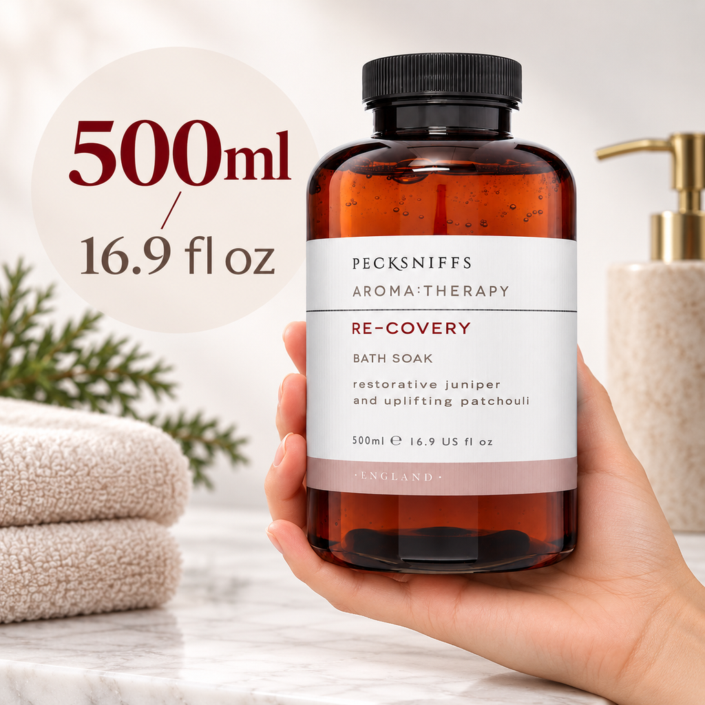 Pecksniffs Aroma:Therapy Re-Covery Bath Soak Decanter | 500ml/16.9 Fl Oz