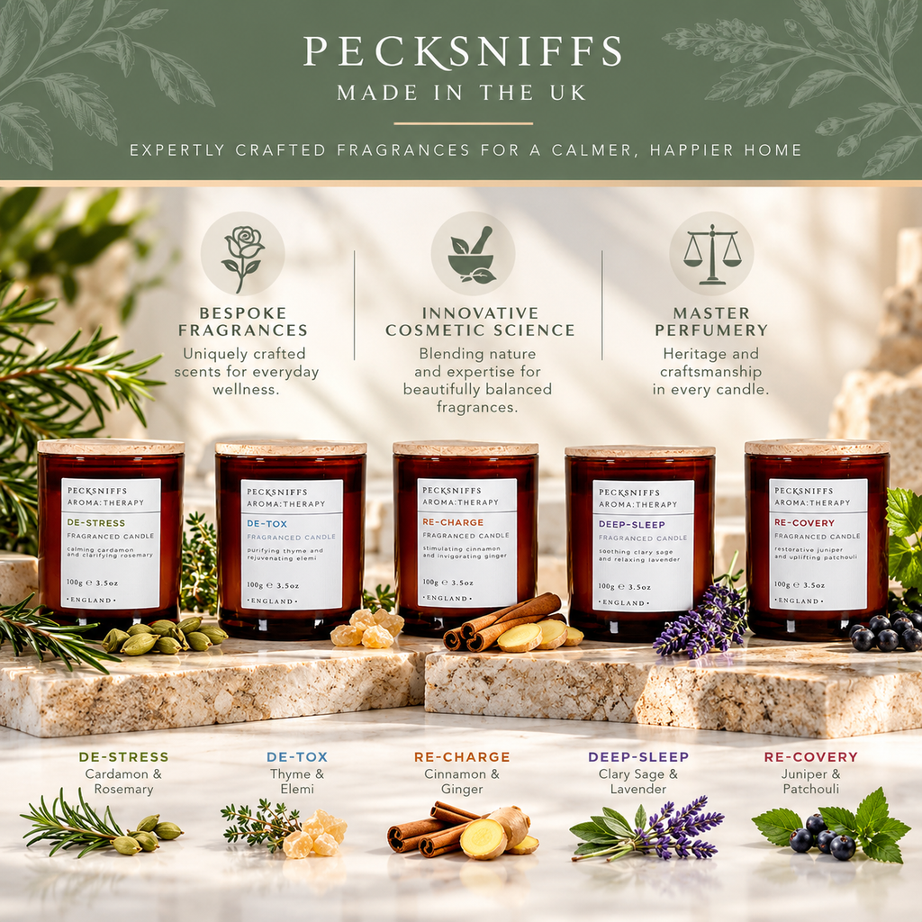 Pecksniff's De-tox Luxury Scented Candle | 1 Wick, 100 g/3.5 oz
