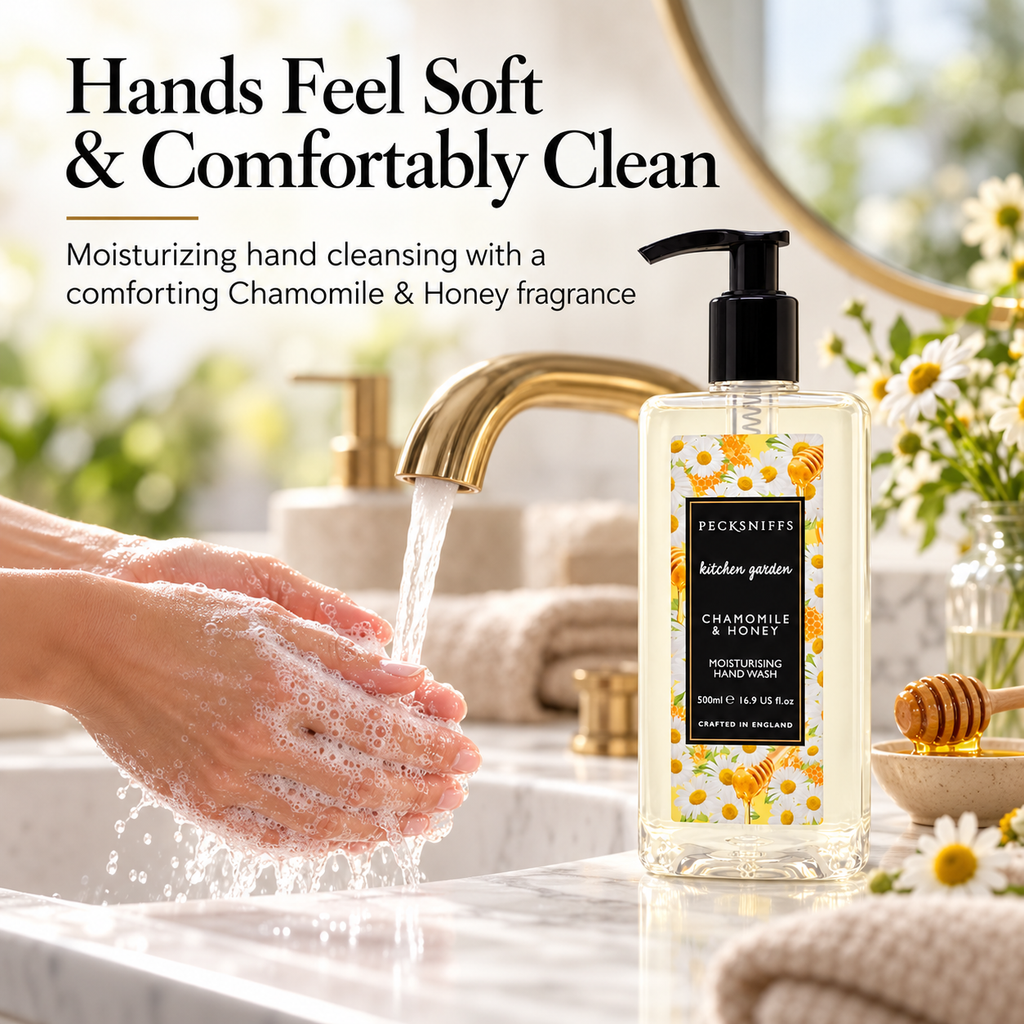 Pecksniff's Classic Chamomile & Honey Scented Moisturizing Hand Wash | 500ml, 16.9 Fl oz