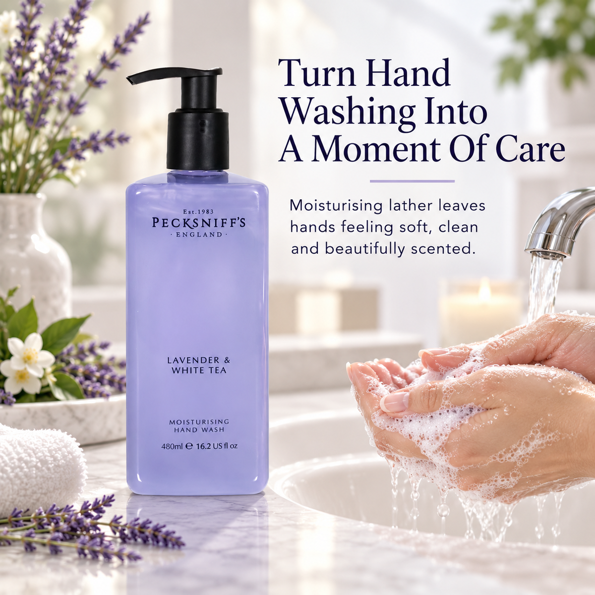 Pecksniff's  Lavender & White Tea Hand Wash 480ml/16.2 fl oz