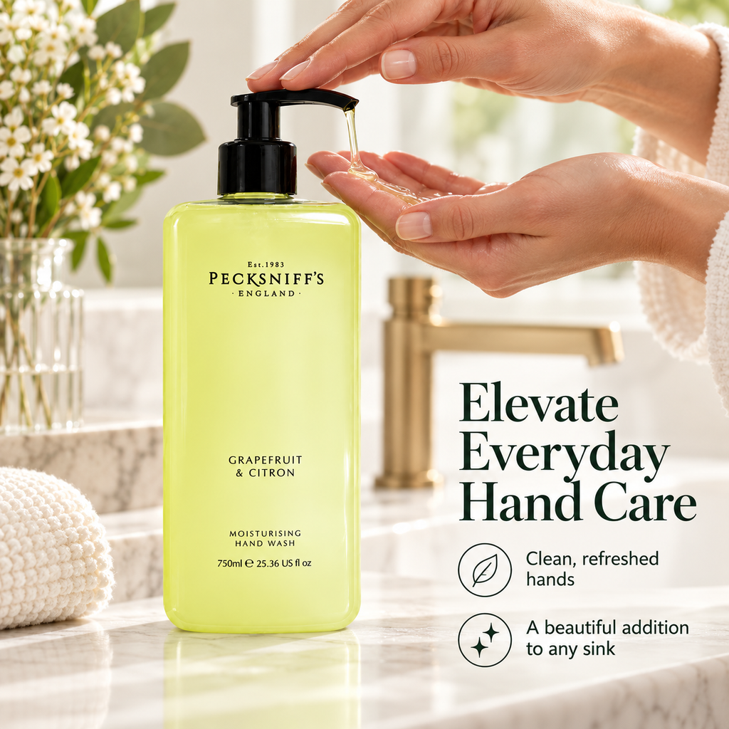 Pecksniffs Classic Grapefruit & Citron Scented Moisturizing Hand Wash | 750ml, 25.3 Fl oz