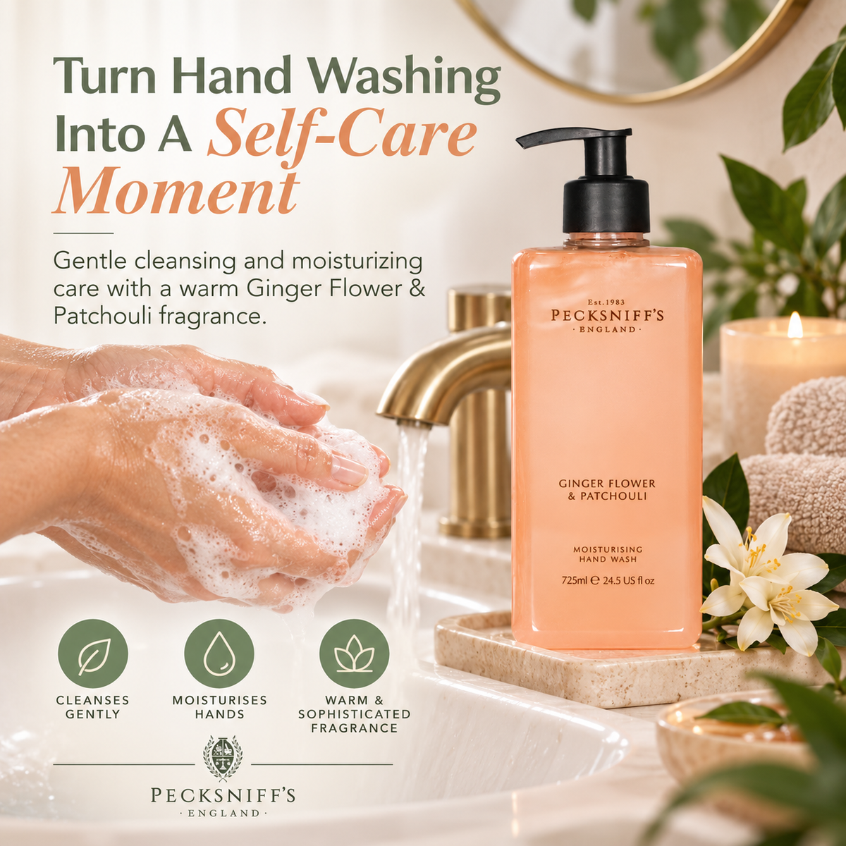 Pecksniff's Ginger Flower & Patchouli Hand Wash 725 ml/24.5 Fl Oz
