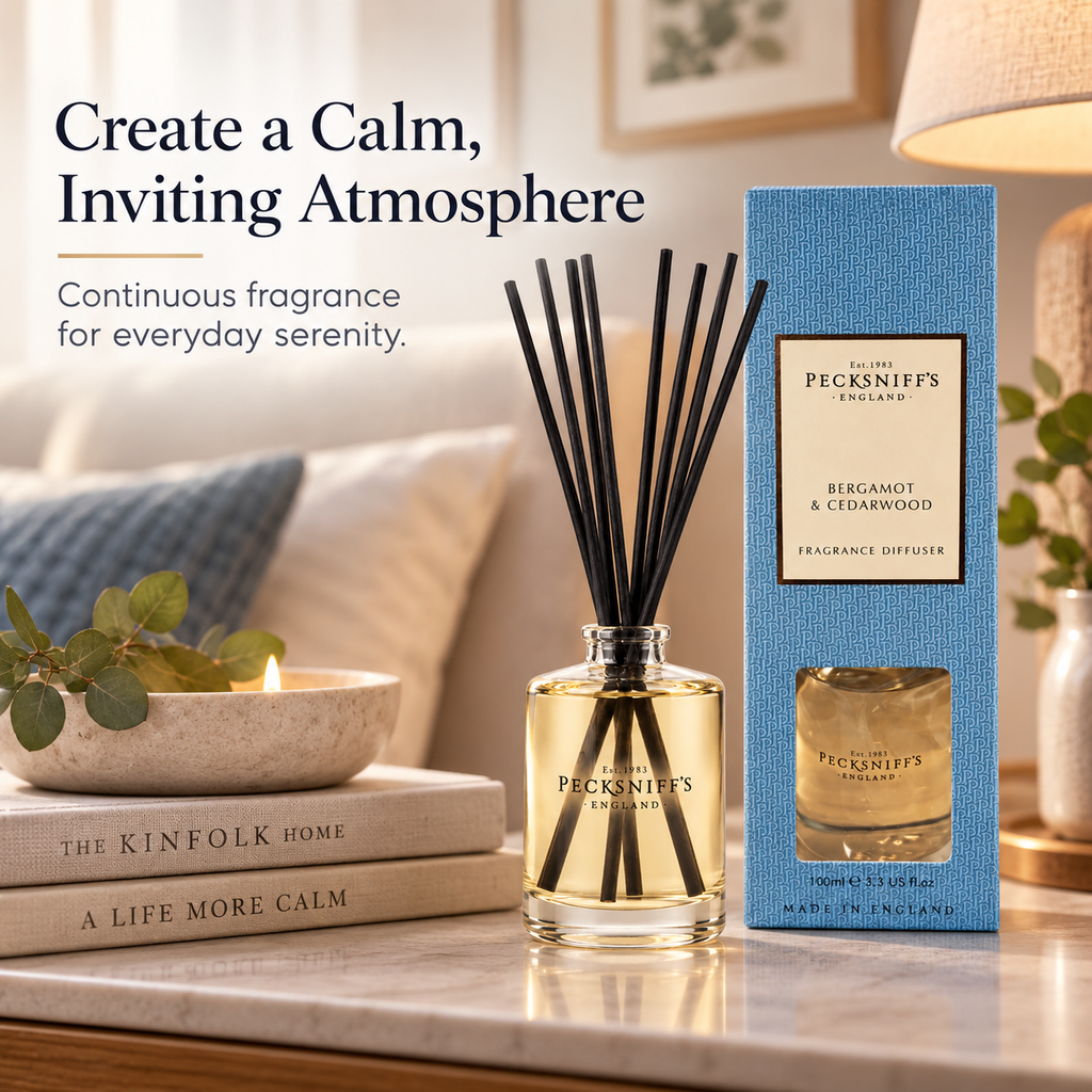 Pecksniffs Bergamot & Cedarwood Diffuser | 100ml/3.38 Fl Oz