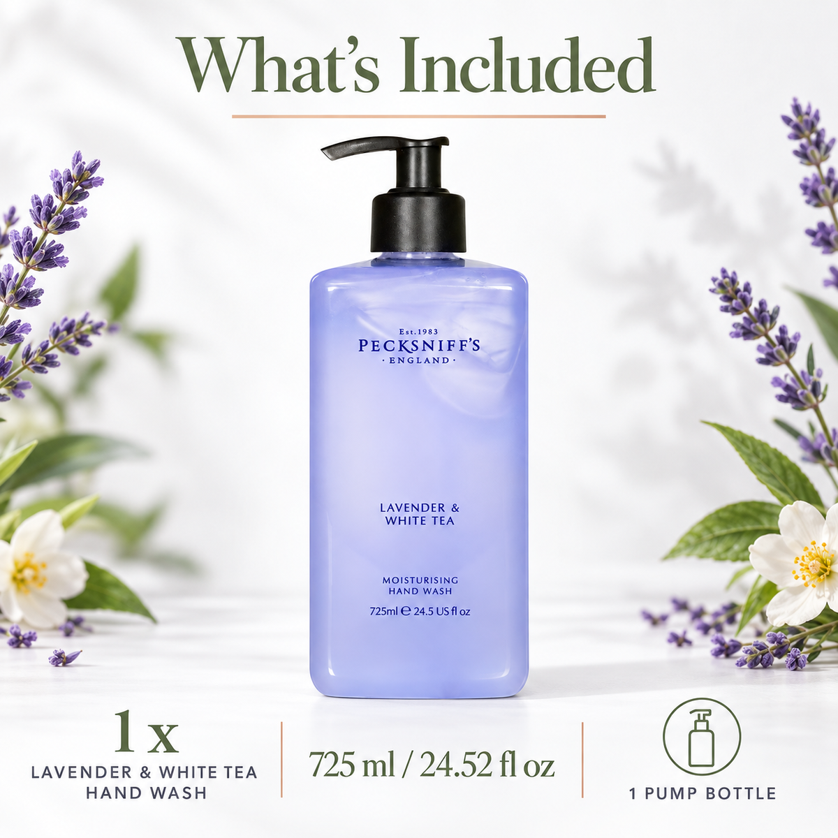 Pecksniff's Lavender & White Tea Hand Wash 725 ml/24.5 Fl Oz