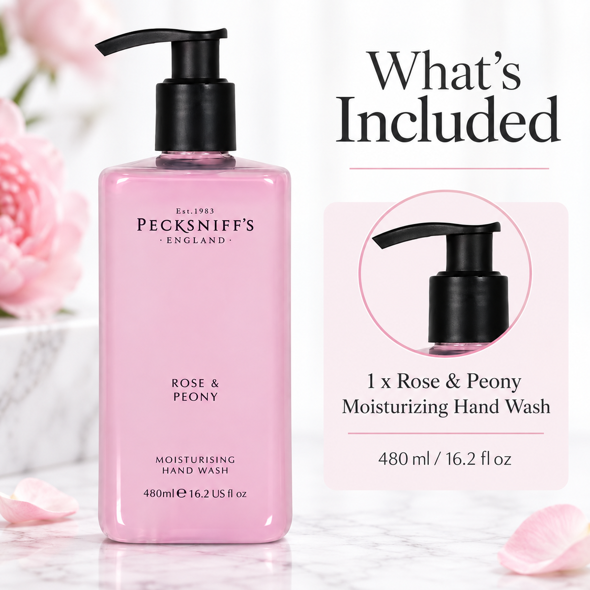 Pecksniff's Rose & Peony Hand Wash 480ml/16.2 fl oz