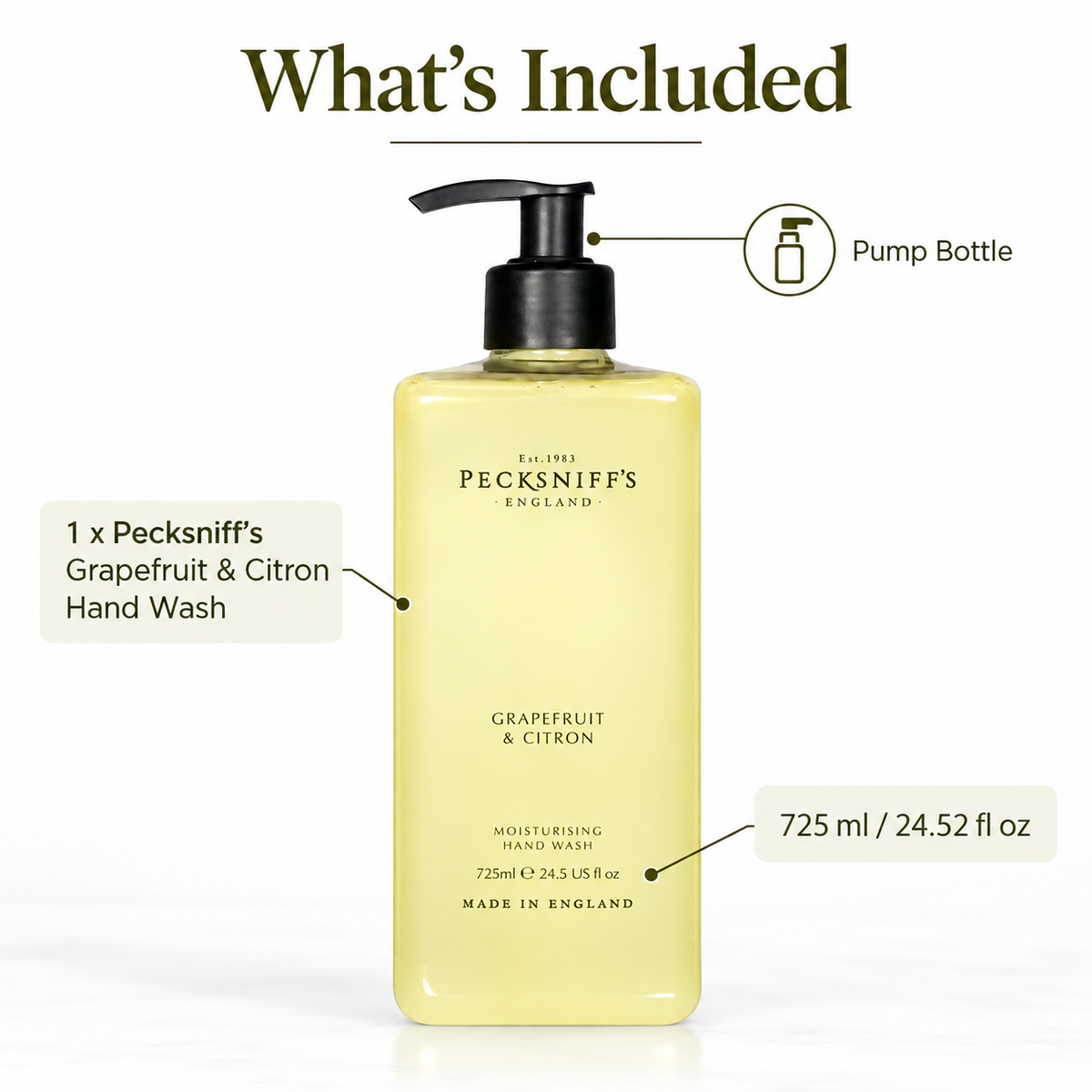 Pecksniff's Grapefruit & Citron Hand Wash 725 ml/24.5 Fl Oz