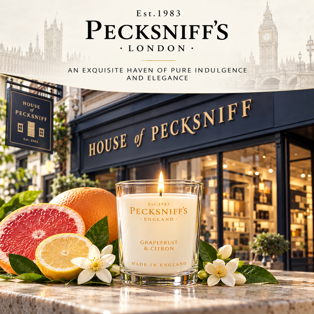 Pecksniff's Grapefruit & Citron Luxury Scented Candle | 1 Wick, 100 g/3.5 oz
