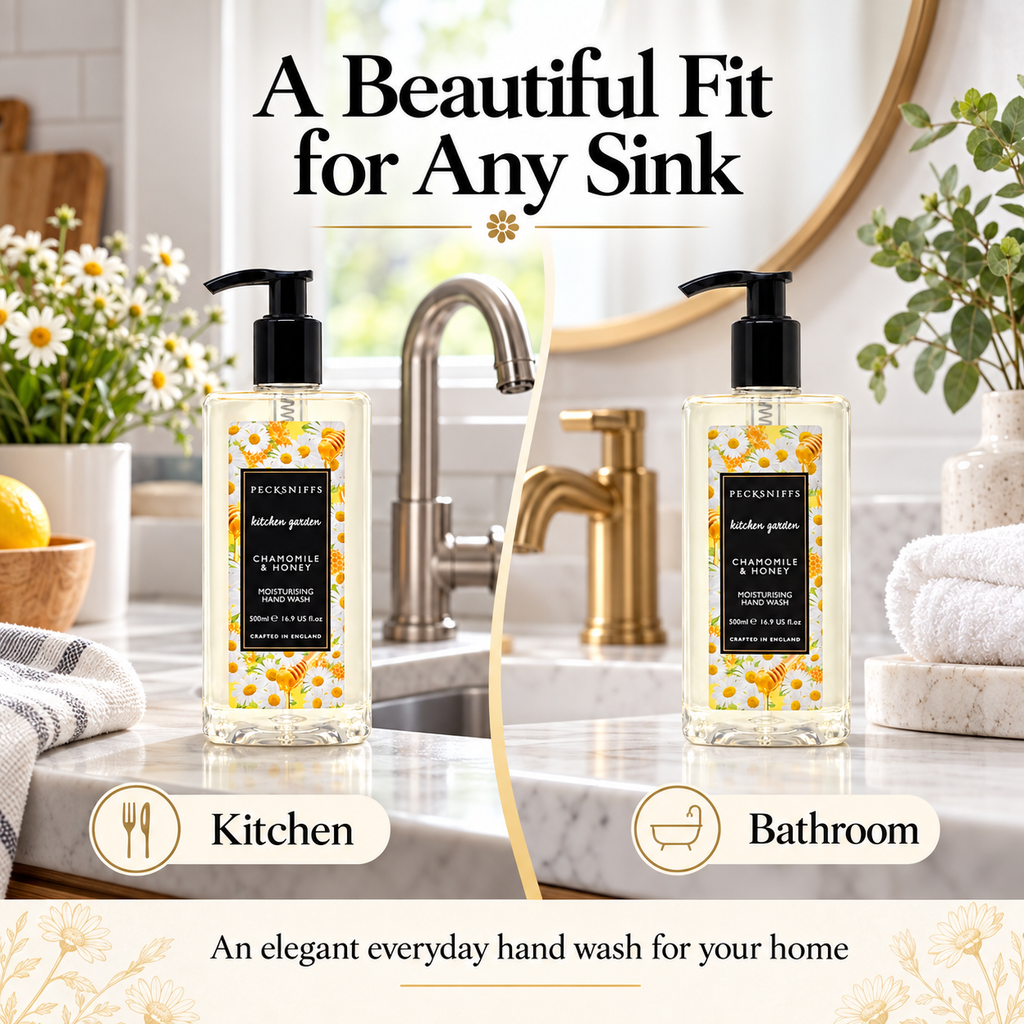 Pecksniff's Classic Chamomile & Honey Scented Moisturizing Hand Wash | 500ml, 16.9 Fl oz