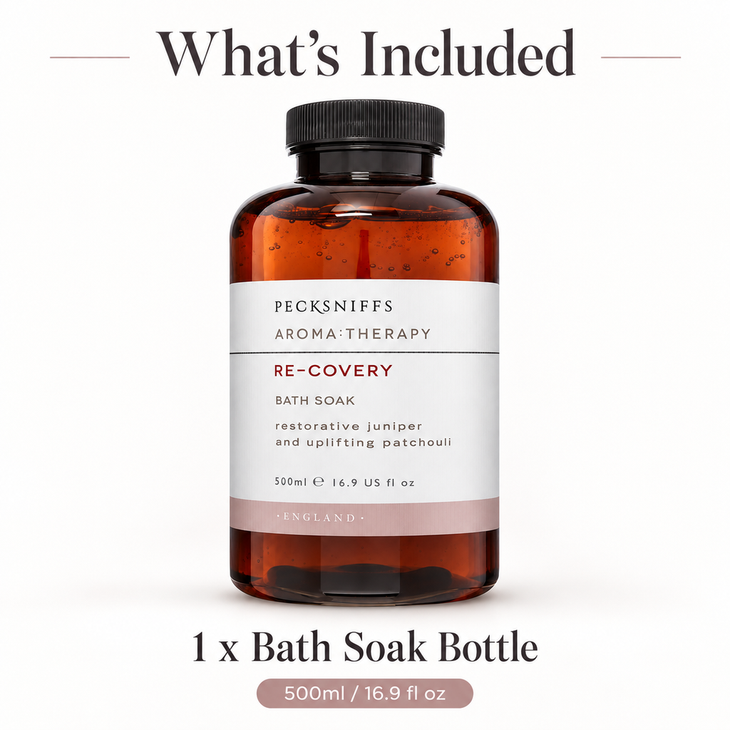 Pecksniffs Aroma:Therapy Re-Covery Bath Soak Decanter | 500ml/16.9 Fl Oz