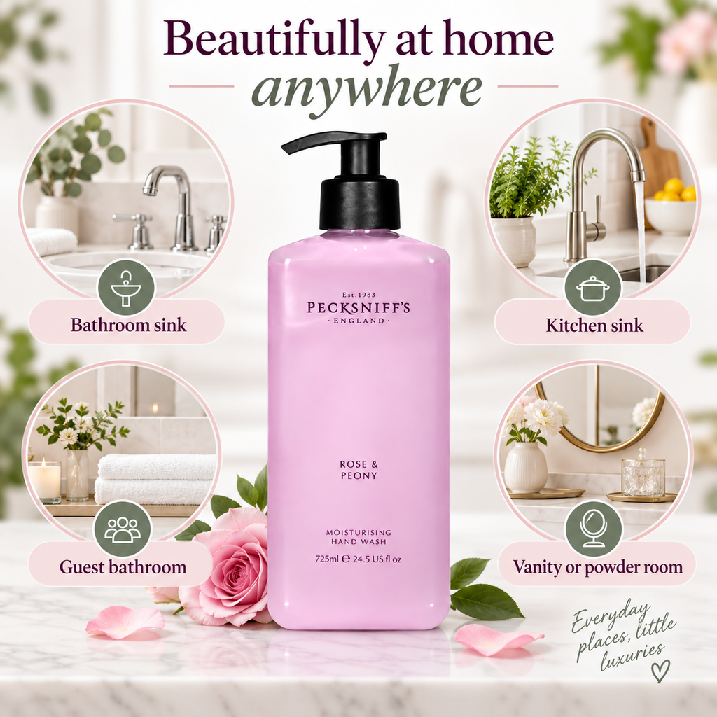 Pecksniff's Rose & Peony Hand Wash 725 ml/24.5 Fl Oz