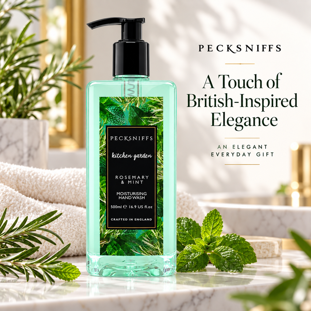 Pecksniffs Rosemary & Mint Scented Moisturizing Hand Wash | 500ml, 16.9 Fl oz