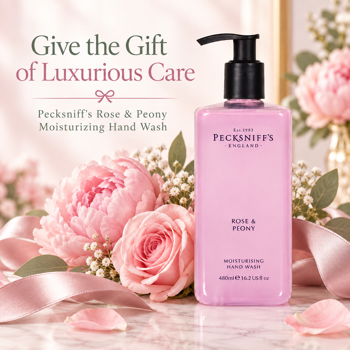 Pecksniff's Rose & Peony Hand Wash 480ml/16.2 fl oz