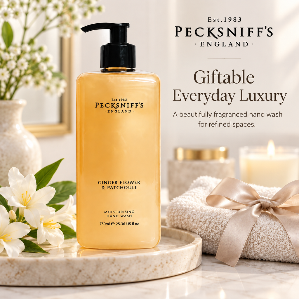 Pecksniff's Classic Ginger Flower & Patchouli Scented Moisturizing Hand Wash | 750ml, 25.3 Fl oz