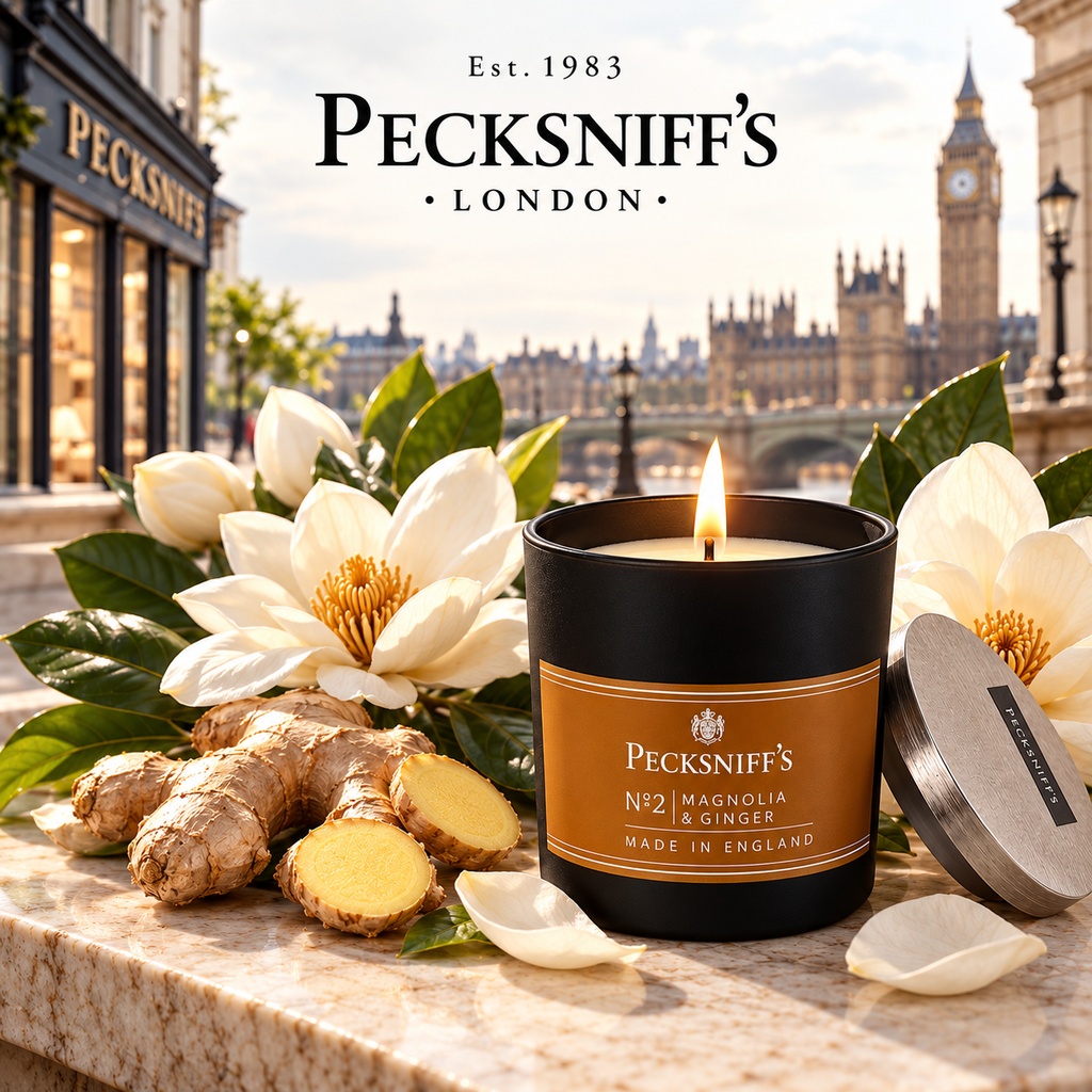 Pecksniffs Magnolia & Ginger Scented Candle | 1 Wick, 100g/3.5oz