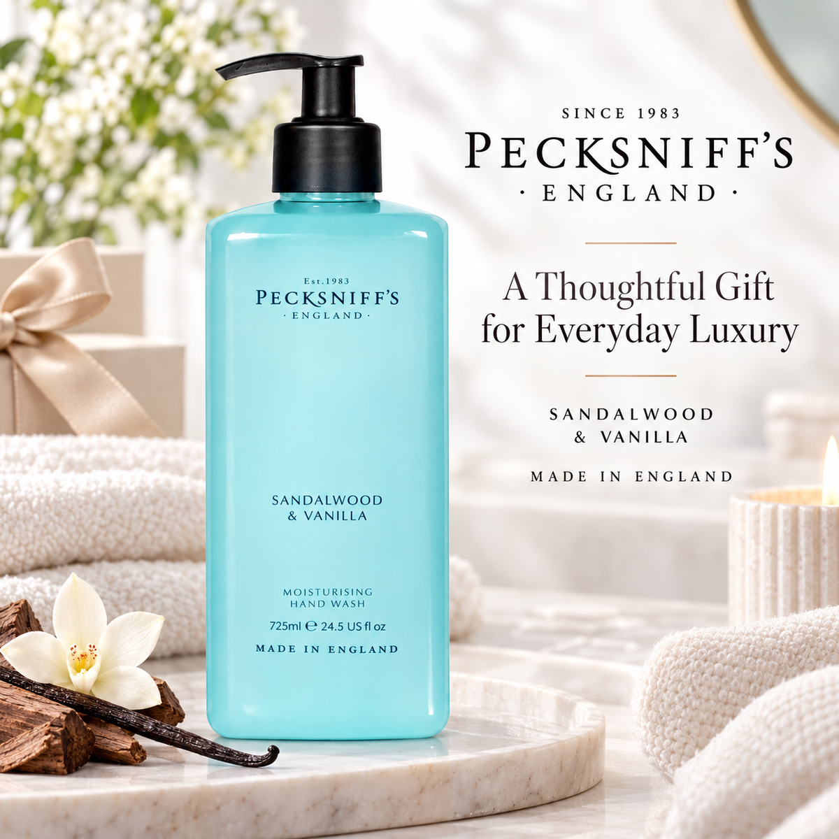 Pecksniff's Sandalwood & Vanilla Hand Wash 725 ml/24.5 Fl Oz