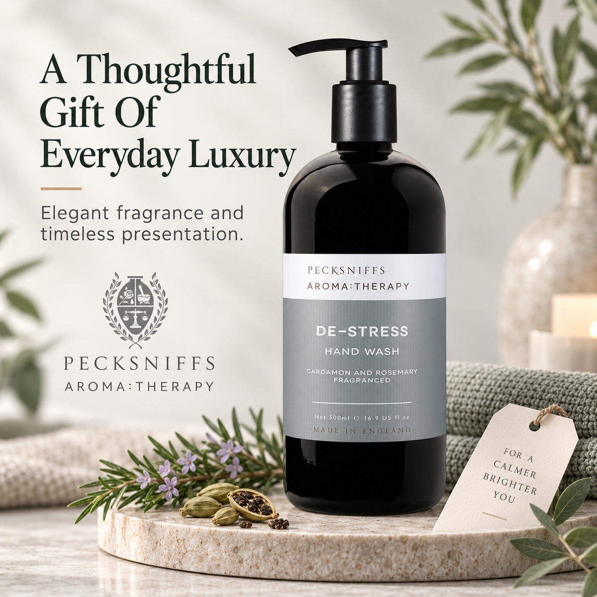 Pecksniff's Aroma:Therapy De-Stress 500 ml/16.9 fl oz Hand Wash