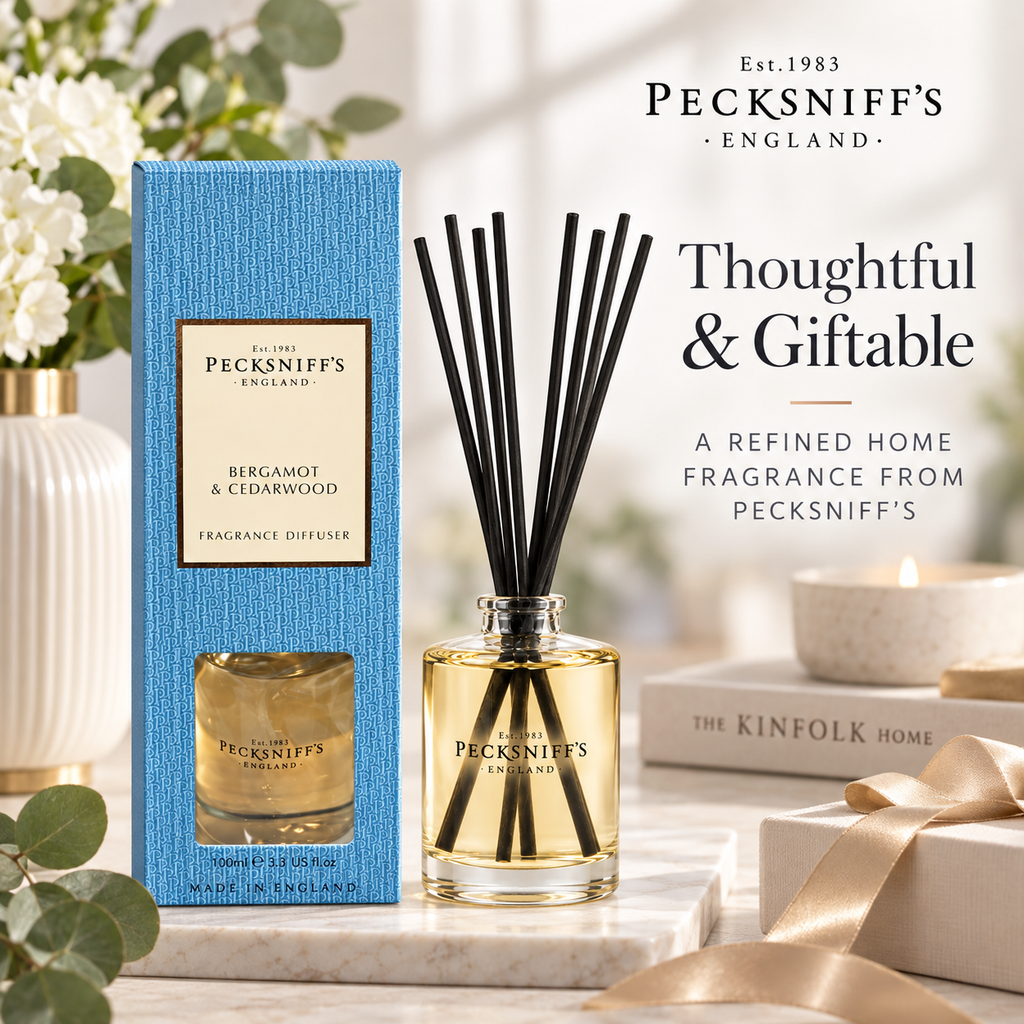 Pecksniffs Bergamot & Cedarwood Diffuser | 100ml/3.38 Fl Oz