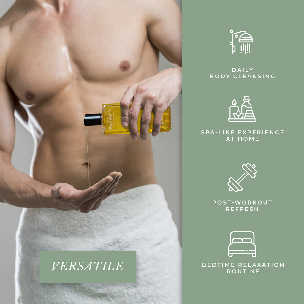 Pecksniffs Active Men's Bath and Shower Gel | 500ml /16.9 Fl Oz