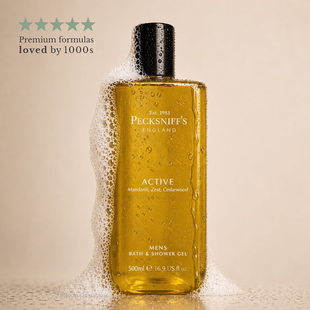 Pecksniffs Active Men's Bath and Shower Gel | 500ml /16.9 Fl Oz