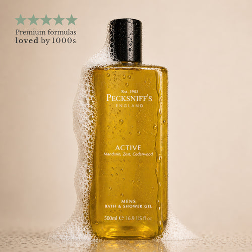 Pecksniff's Active Men's Bath and Shower Gel | 500ml /16.9 Fl Oz