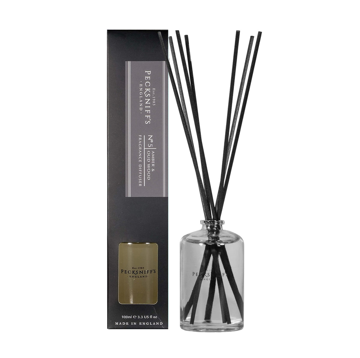 Pecksniffs Amber & Oud Wood Diffuser | 100ml/3.38 Fl Oz