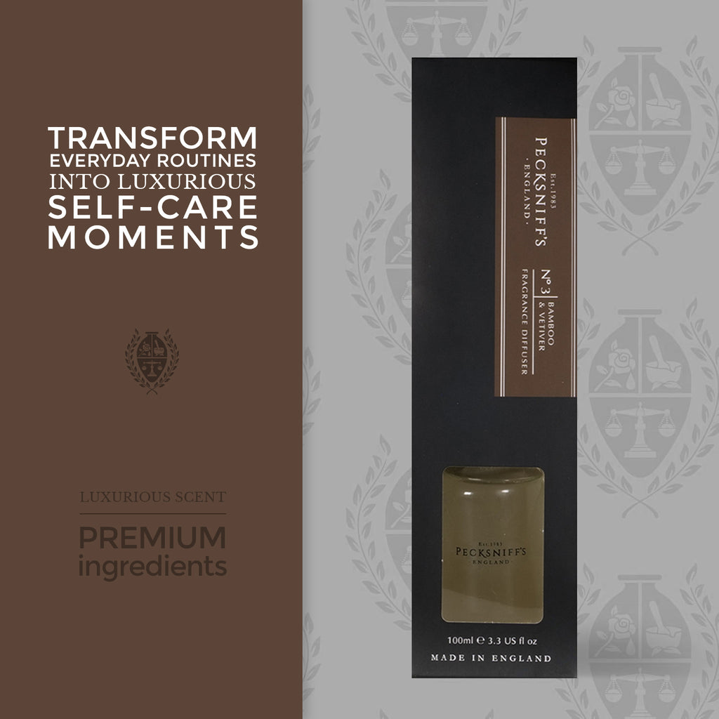 Pecksniffs Bamboo & Vetiver Diffuser | 100ml/3.38 Fl Oz