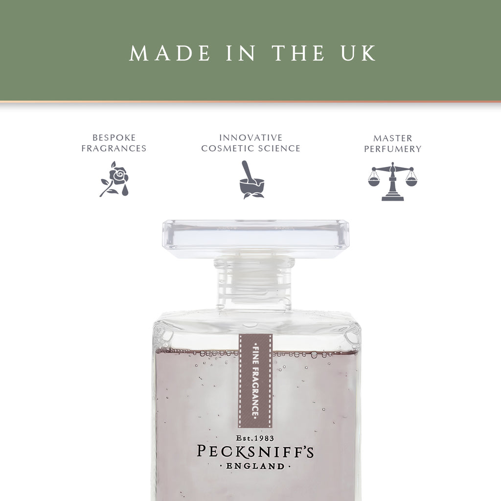 Pecksniff's Prestige Black Oak & Cedar Bath Soak Decanter | 500ml/16.9 Fl Oz