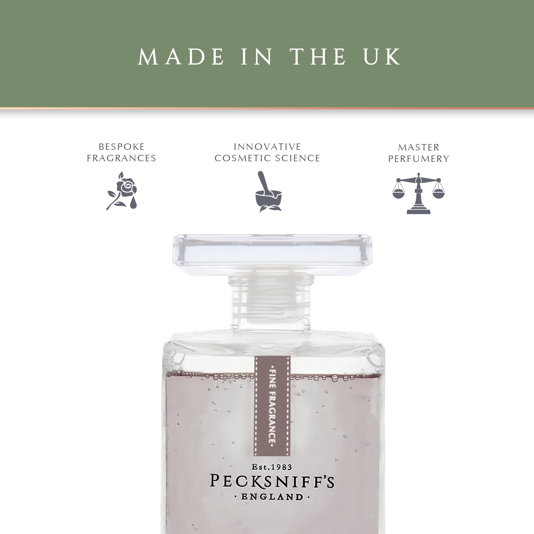 Pecksniff's Prestige Black Oak & Cedar Bath Soak Decanter | 500ml/16.9 Fl Oz